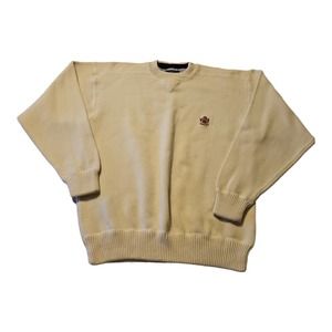 Vintage Woods & Gray Sweater Large Men's Long Sleeve Ivory Tight Knit